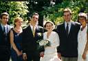 mariage de Fran�oise et Xavier, avec leurs temoins, Joel Catherine, Christian et Marie Noelle ..