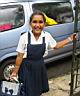 notre petite amie Anouchka rentrant de l'�cole !