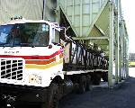 Mis dans de gros transporteurs pour l�exportation en � Vrac �. au port de Port-Louis